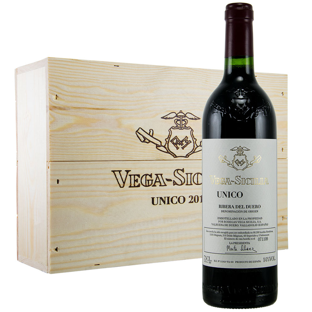 3x Bodegas Vega Sicilia Unico 2011 in 3er Holzkiste